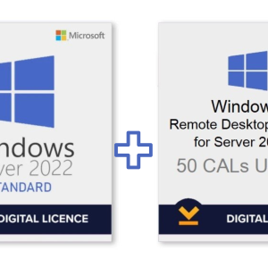 Windows Server 2022 Standard + RDS 2022 50 CALs User Lifetime Key