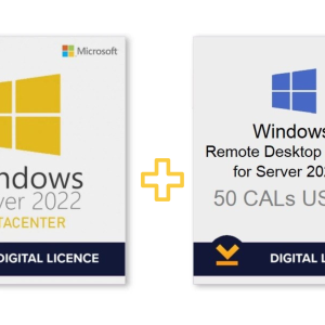 Windows Server 2022 Datacenter + RDS 2022 50 CALs User Lifetime Key