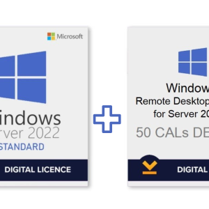 Windows Server 2022 Standard + RDS 2022 50 CALs Device Lifetime Key